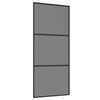 vidaXL Slankios durys 90 x 205 cm Grūdintas stiklas ir aliuminis