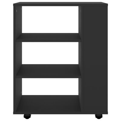 vidaXL Spintelė su ratukais, juodos spalvos, 60x35x75cm, MDP