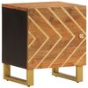 vidaXL Naktinė spintelė, ruda ir juoda, mango medienos masyvas