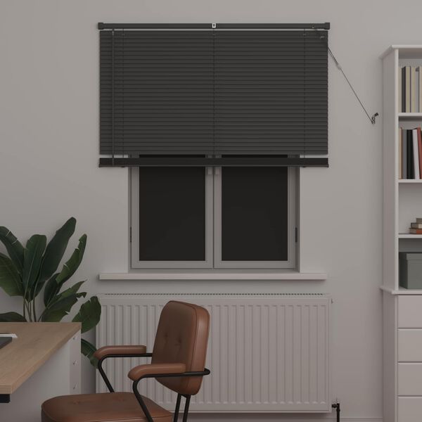 vidaXL Venecijos žaliuzės Sidabrinė Pilka 150 x 120 cm PVC