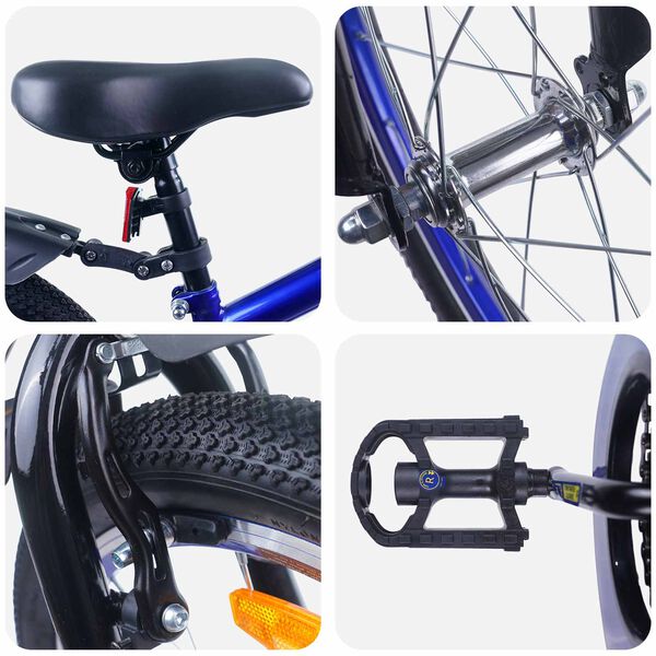 vidaXL Vaikų Dviratis 20 Colių 6-11 metų amžiaus Mėlyna Juoda