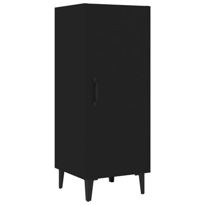 vidaXL Komoda, juodos spalvos, 35x34x180cm, apdirbta mediena