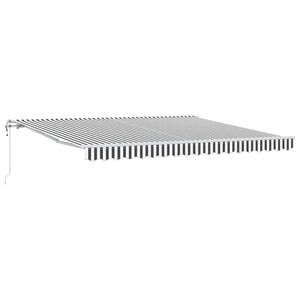 vidaXL Automatinė i&scaron;traukiama markizė, antracito ir balta, 400x300cm