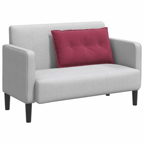 vidaXL Apsaugos Pagalvė Vyno raudona 80 x 50 cm Kordūrinis audinys