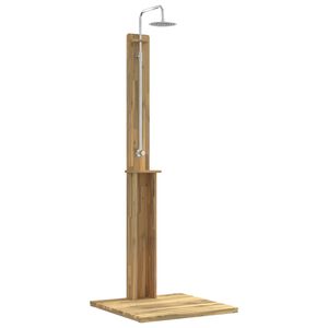 vidaXL Lauko du&scaron;as 217 cm Kietas akacijos medis ir nerūdijančio plieno