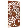 vidaXL Sodo sienos dekoracija, 105x55cm, corten plienas