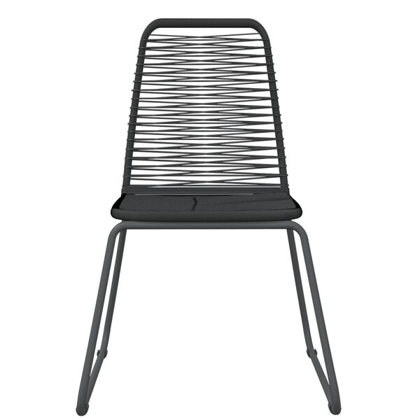 vidaXL Sodo valgomojo baldų komplektas, 3 dalių, juodos spalvos