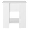 vidaXL Kavos staliukas, baltas, 101x49x52cm, apdirbta mediena, blizgus
