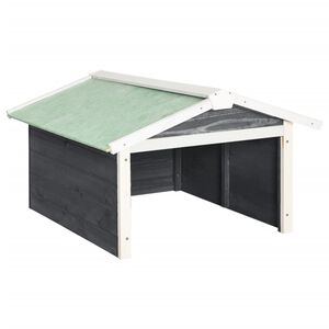 vidaXL Roboto vejapjovės garažas, pilkas ir baltas, 72x87x50cm, eglė