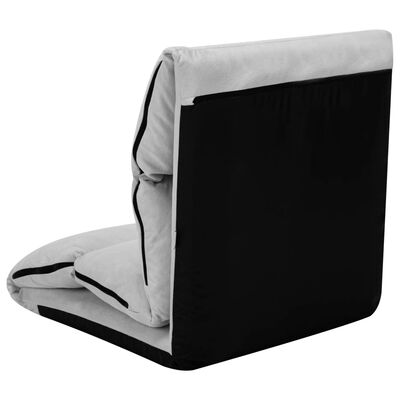 vidaXL Sulankstomas čiužinukas-kėdė, šviesiai pilkas, mikropluoštas