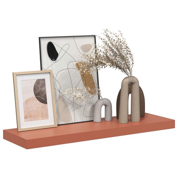 vidaXL Sieninė lentyna 4 pcs Raudona 90 x 23,5 x 4 cm Apdirbta mediena