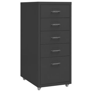 vidaXL Mobili spintelė dokumentams, antracito, 28x41x69cm, metalas