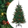 vidaXL Dirbtinė Kalėdų eglutė Žalia 150 cm PVC ir Metalas ir Plastikas