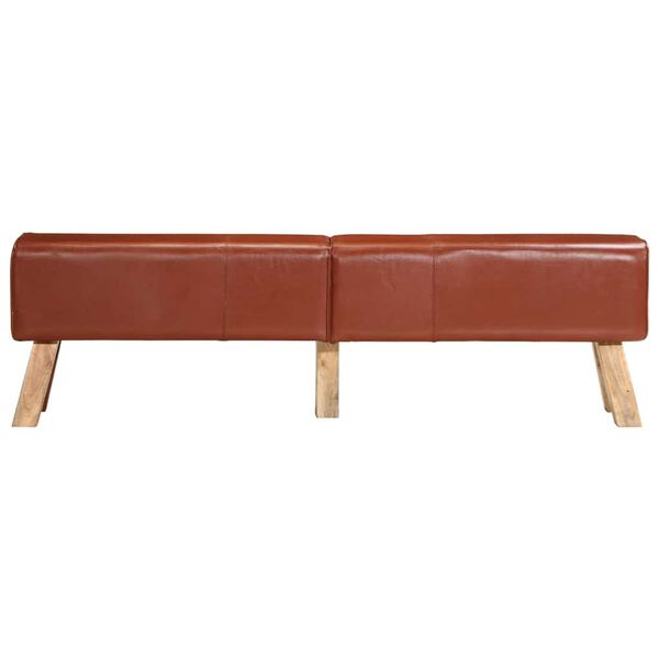 vidaXL Gimnastikos arklys, rudos spalvos, 160cm, tikra oda