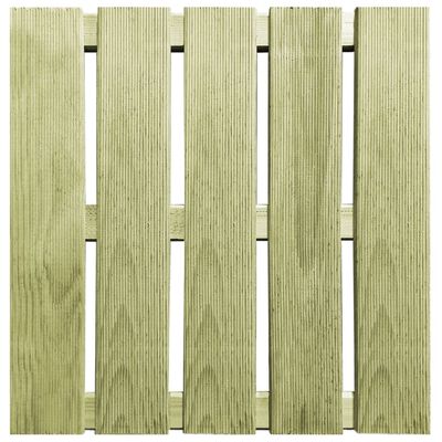 vidaXL Grindų plytelės, 18vnt., žalios spalvos, 50x50cm, mediena