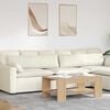 vidaXL Sofa Pagalvės 2 pcs Kreminė 145 x 40 cm Kordūrinis audinys