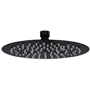 vidaXL Lietaus du&scaron;o galvutė, juoda, 20cm, nerūdijantis plienas