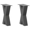 vidaXL Kavos staliuko kojelės, 2 vnt., antracito spalvos, 28x(42-43) cm, plienas