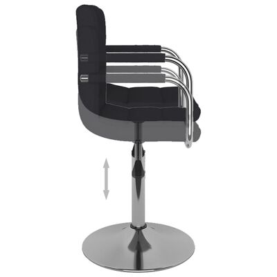 vidaXL Valgomojo kėdė, juodos spalvos, audinys (334549)