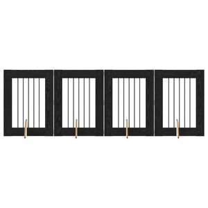 vidaXL &Scaron;unų vartai su stovais 4 pcs Juodojo ąžuolo 60 x 80 cm