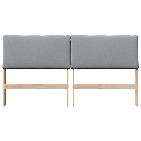 vidaXL Apmu&scaron;ta lovos galvūgalis &Scaron;viesiai pilka 200 cm