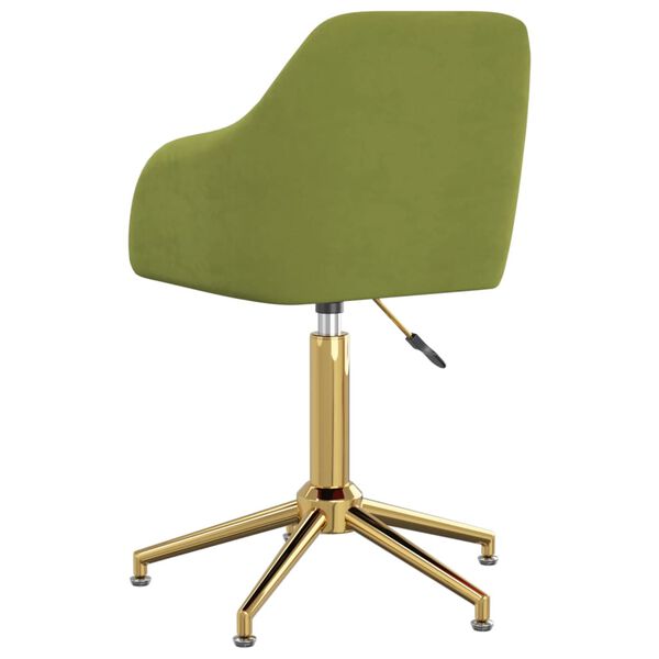 vidaXL Pasukama valgomojo kėdė, &scaron;viesiai žalios, aksomas (330704)