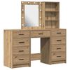 vidaXL Makiažo stalas 3 vnt. Ruda 40 x 41 x 135 cm Apdirbta mediena