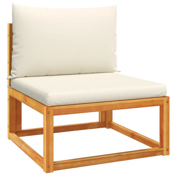 vidaXL 5 dalių sodo sofų komplektas su pagalvėlėmis, akacijos mediena ir virvė