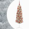 vidaXL Dirbtinė siaura kalėdinė eglutė su žaisliuku 150 cm 150 LED