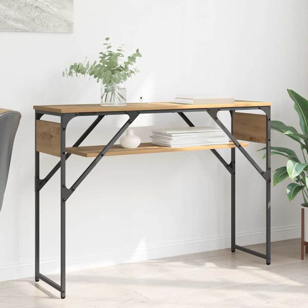 vidaXL KonsolinisStaliukas Amatininkų ąžuolas 105x30x75cm