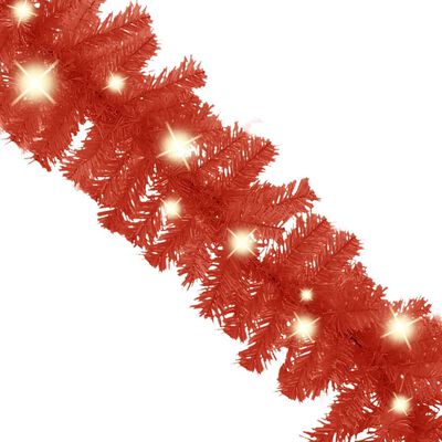 vidaXL Kalėdinė girlianda su LED lemputėmis, raudonos spalvos, 10m