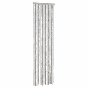 vidaXL Užuolaida nuo musių, &scaron;viesiai pilka ir balta, 56x185cm, &scaron;enilis