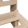 vidaXL Lova su knygų spinta be čiužinio, 75x190cm, pušies masyvas