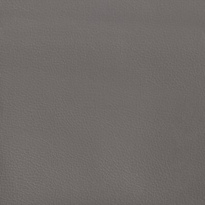 vidaXL Galvūgalis, 2vnt., pilkos spalvos, 100x5x78/88 cm, dirbtinė oda