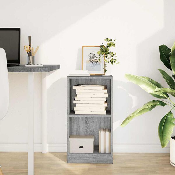 vidaXL Knygų spinta, pilka ąžuolo, 40x24x76cm, apdirbta mediena