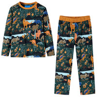Vaikiška pižama ilgomis rankovėmis, tamsiai žalios spalvos, 92 dydžio