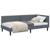 vidaXL Kampinė lovos konstrukcija Tamsiai pilka 100 cm x 200 cm