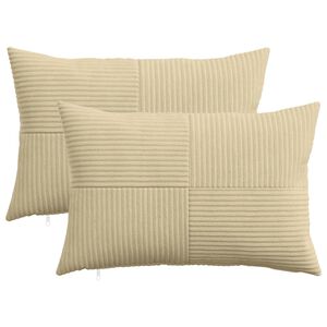 vidaXL Pagalvėlės užvalkalas 2 pcs ALMELO Pilkai žalia 30 x 50 cm