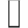 vidaXL Baro stalo kojos, U formos, 2 vnt., juodos, 50x(110-111) cm, plienas