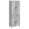 vidaXL Spintelė 2 pcs Pilka Sonoma 66 x 34,5 x 89,5 cm