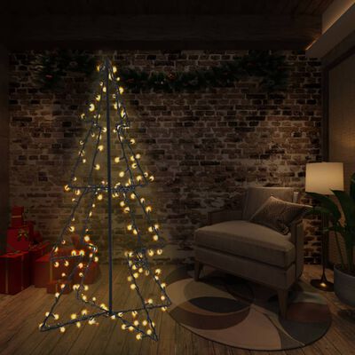 vidaXL Kalėdų eglutė, 115x150cm, kūgio formos, 240 LED lempučių