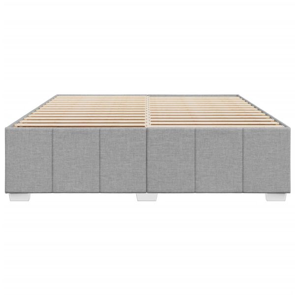 vidaXL Lovos rėmas be čiužinio, &scaron;viesiai pilkas, 200x200cm, audinys