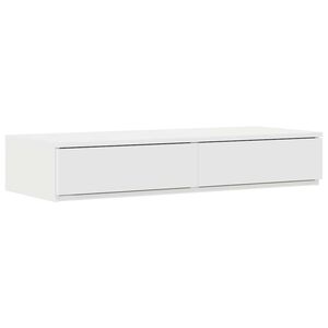 vidaXL Lovos stalčiai Balta 100 x 36,5 x 16,5 cm Apdirbta mediena