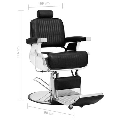 vidaXL Kirpėjo kėdė, juoda, 68x69x116 cm, dirbtinė oda