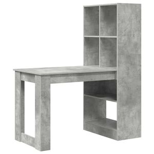 vidaXL Stalas Betono pilka Apdirbta mediena 122 x 67 x 145 cm