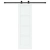 vidaXL Slankios durys 61 x 198,5 cm Apdirbta mediena Balta ir juoda