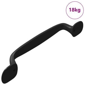 vidaXL Baldų rankena 250 vnt. Juoda 130 x 19,4 x 22,3 mm Aliuminis