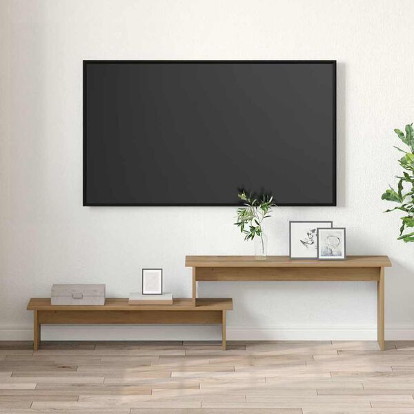 vidaXL TV spintelių komplektas Amatininkų ąžuolas 180,5 x 30 x 43 cm