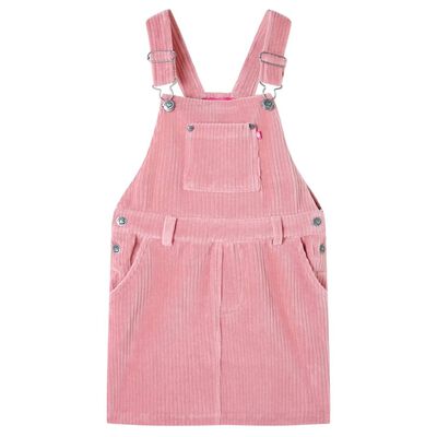 Vaikiška kombinezono suknelė, šviesiai rožinės spalvos, velvetas, 92