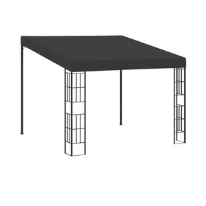 vidaXL Prie sienos montuojama pavėsinė, antracito, 3x3m, audinys